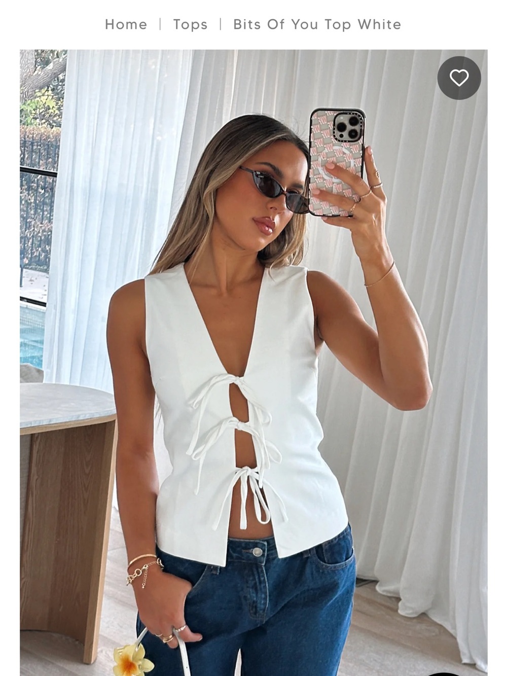 White Fox Boutique Bits Of You White Top